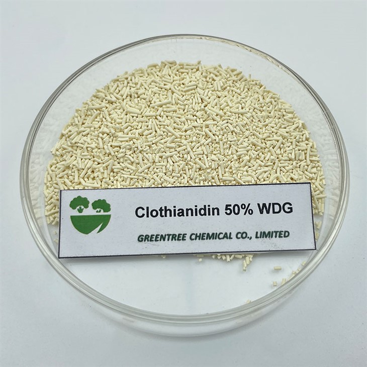 C6H8ClN5O2S Ensektisid Pestisid Clothianidin 50 pousan Wdg Products